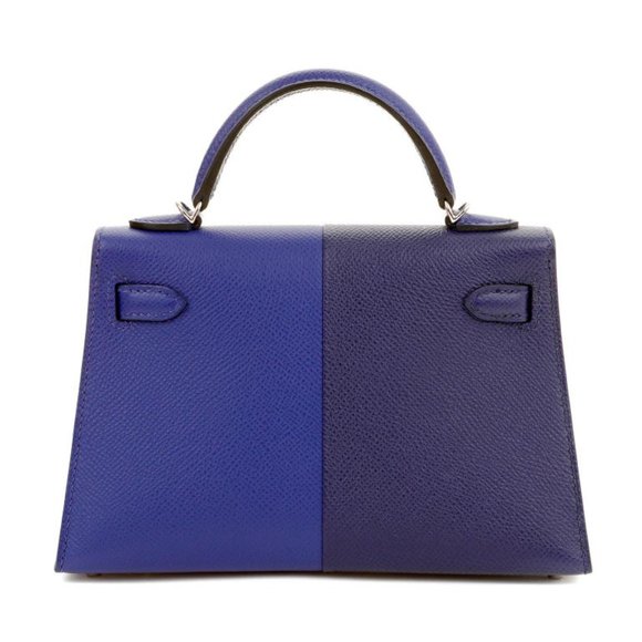 Hermès 20 cm Special Edition Blue Bi Color Epsom Mini Kelly - Picture 4 of 6